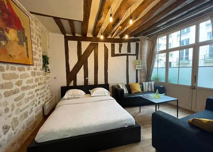 Amelie - Authentic 2br Saint-andre Des Arts Historic Courtyard Apartman *